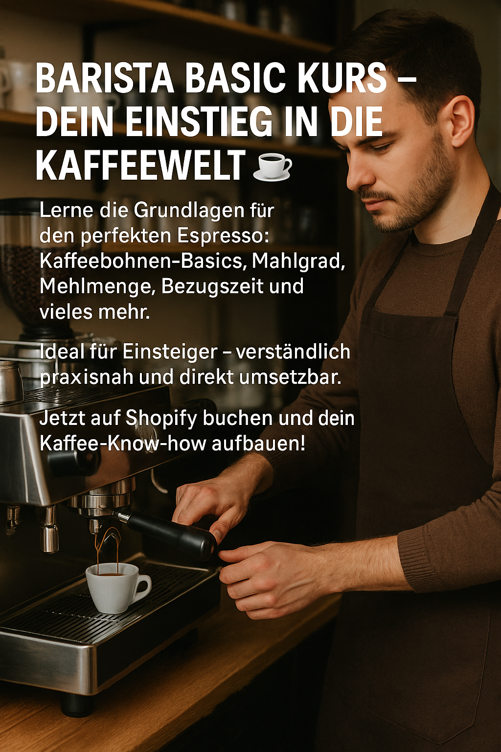 Barista Basic Kurs – Kaffee richtig zubereiten lernen | Espresso & Kaffeebohnen Grundlagen