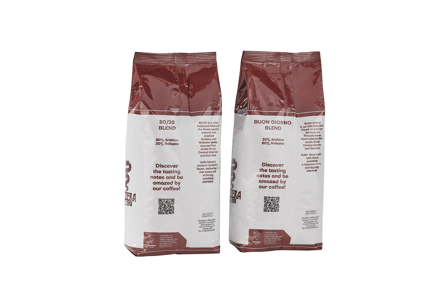 Bezzera Buon Giorno – Espresso Bohnen (80% Robusta / 20% Arabica) 1Kg