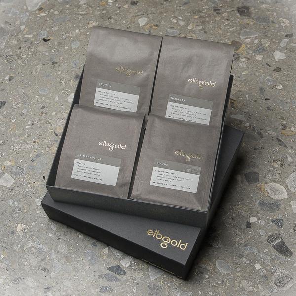 Elbgold Geschenk-Set „Espresso“ – 4×250 g